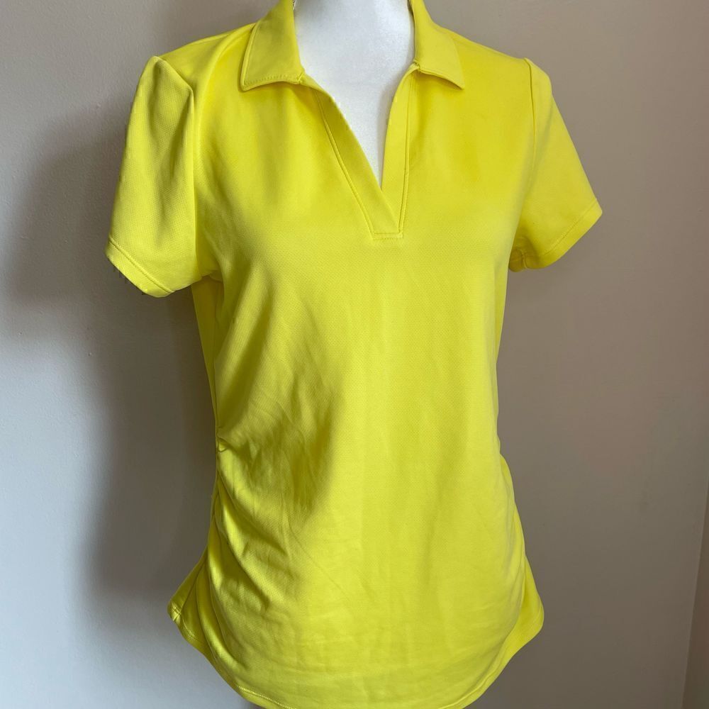 Airflux| Medium| Yellow| PGA Tour| Golf Tee| Moisture Wicking| Super Stretchy